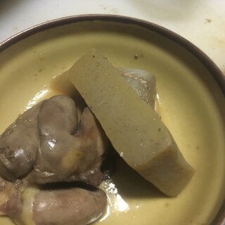 酒の肴：鶏肝こんにゃく煮